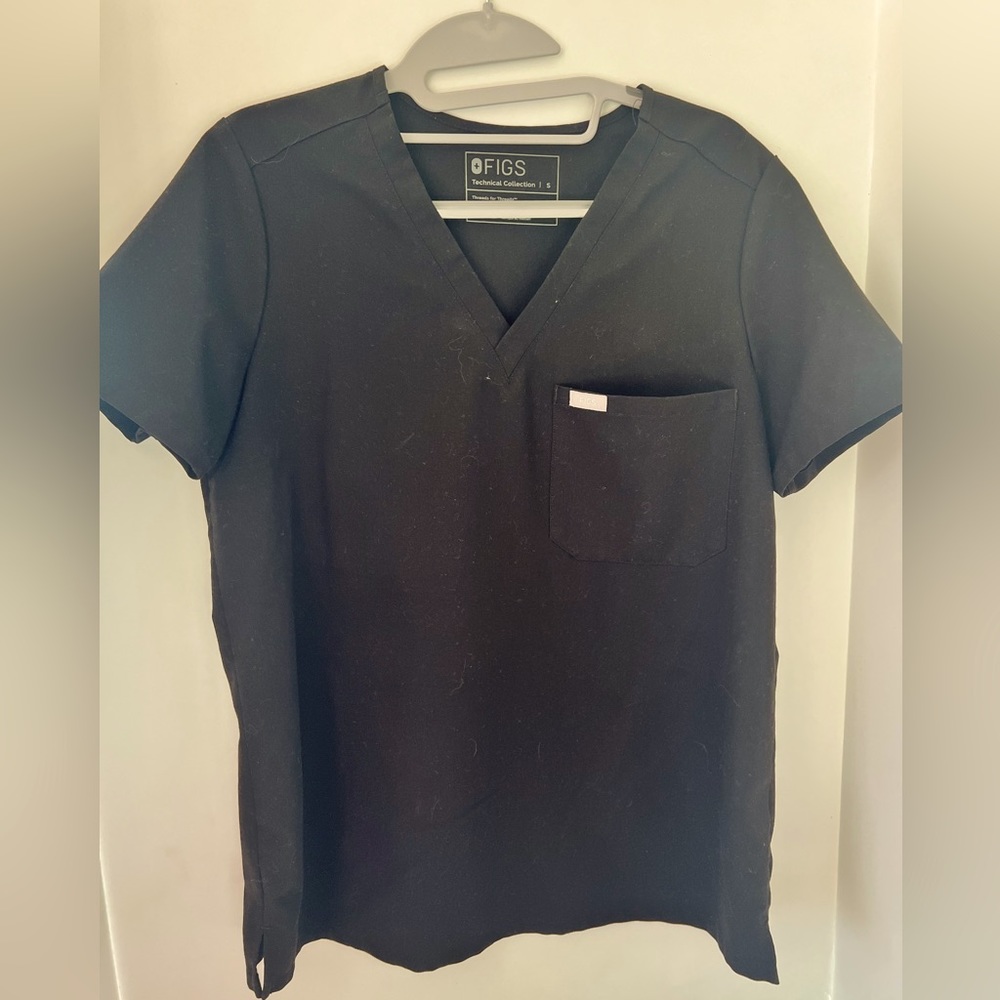 Figs Black Catarina Basic Scrub Top - image 1